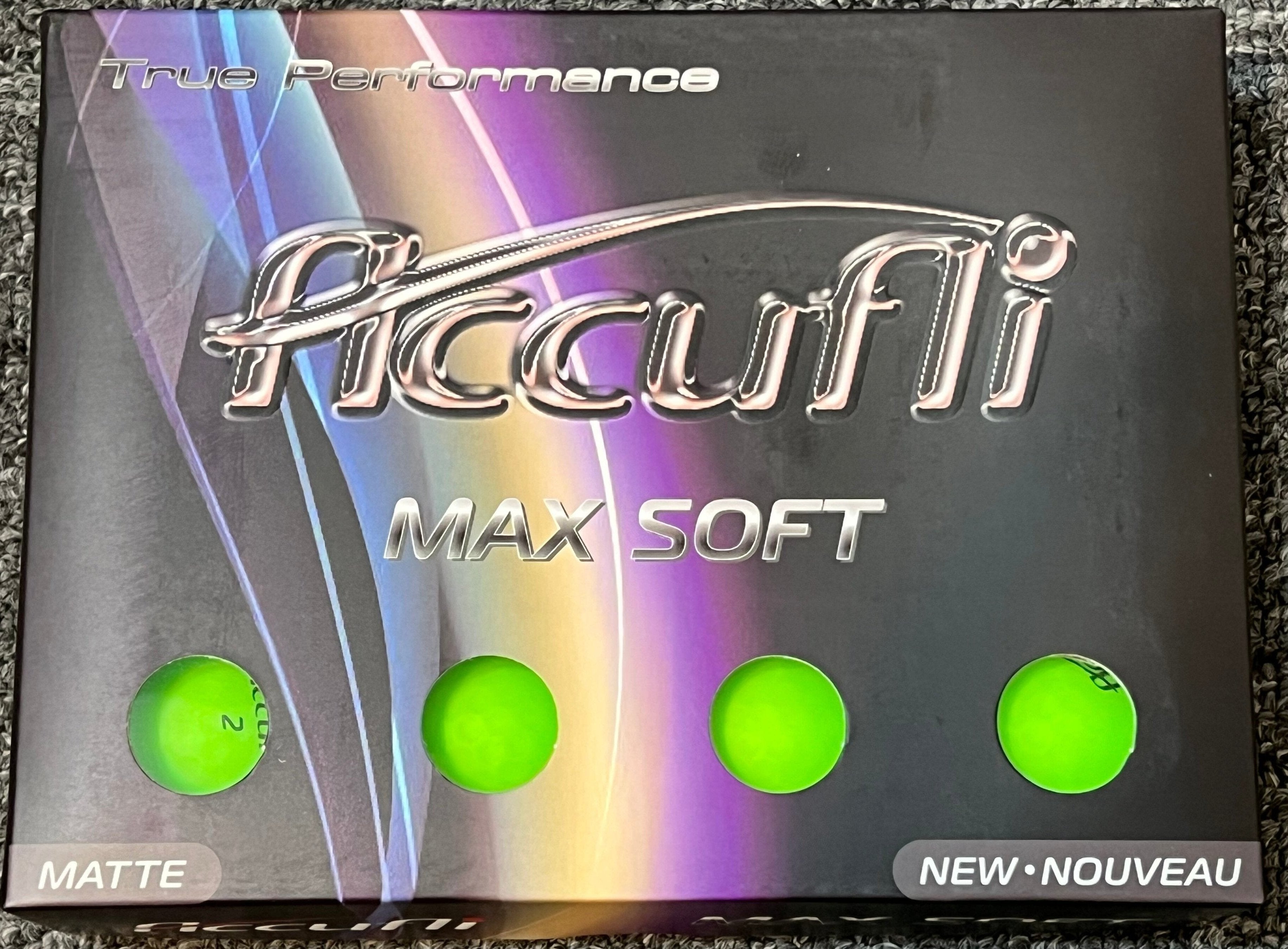 Accufli Max Soft Matte Finish Golf Balls (Copy) Golf Balls Accufli Green Box/12 