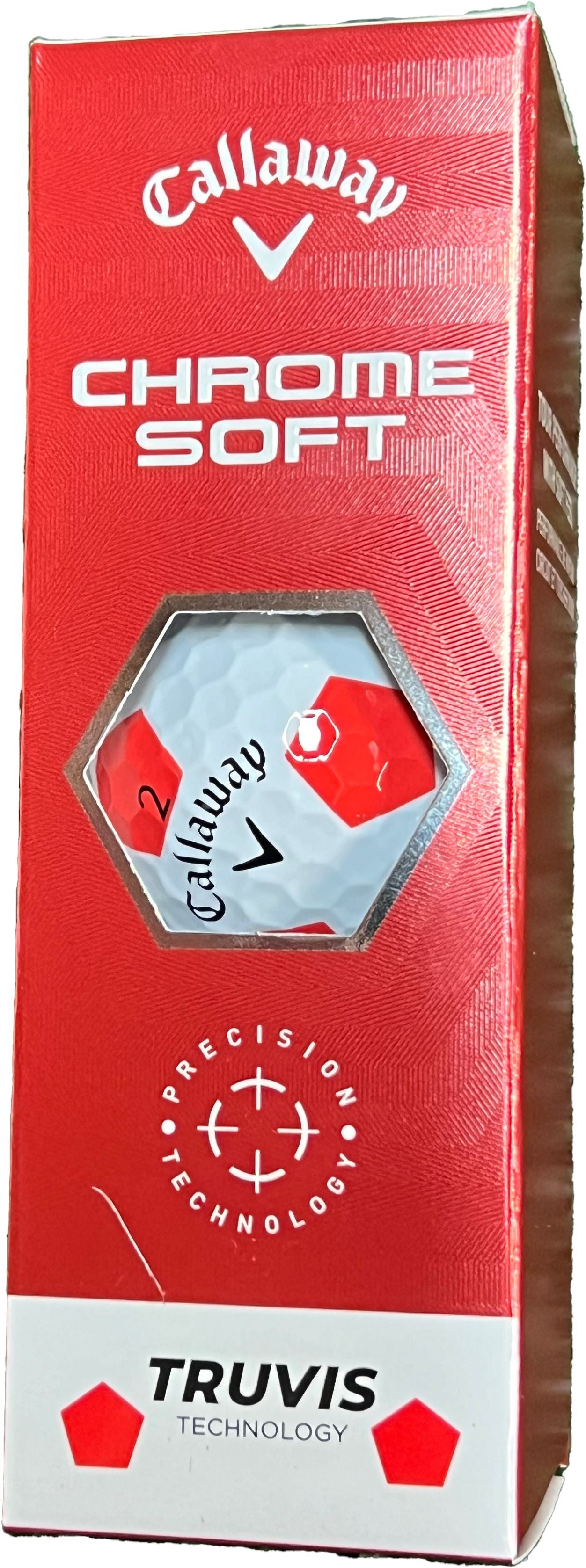 Callaway Chrome Soft Truvis '22 Golf Stuff White/Red Slv/3 