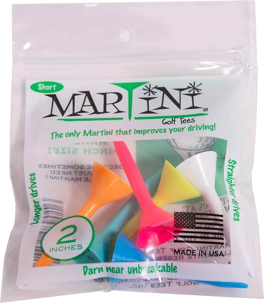 Martini Tees Short 2 Inches Pack of 6 Pcs Golf Stuff - Save on New and Pre-Owned Golf Equipment 