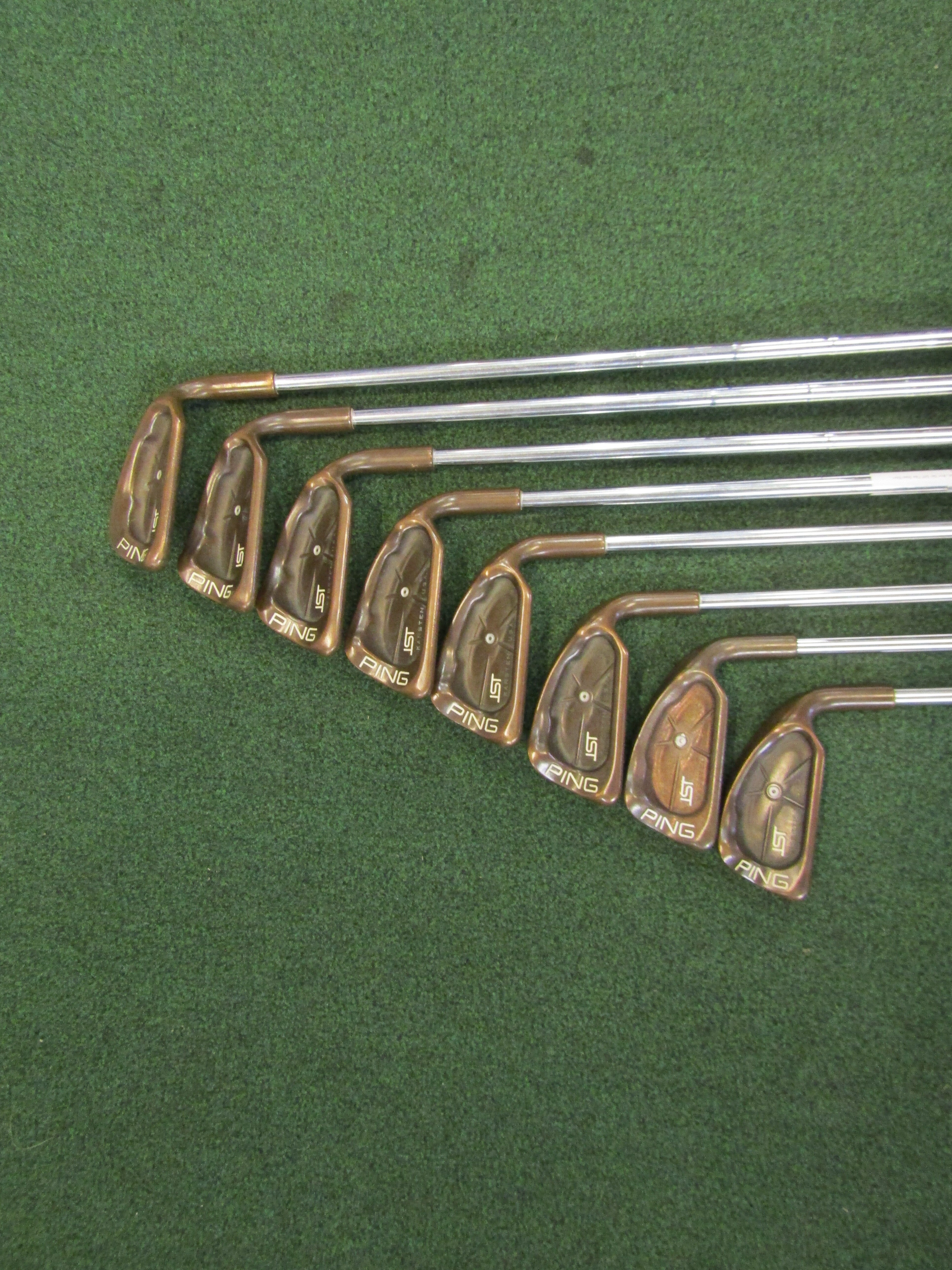 Ping ISI Beryllium Copper White Dot #3-PW 8 pc. Iron Set Stiff Flex Steel Men's Right Pre-Owned Iron Sets Ping 