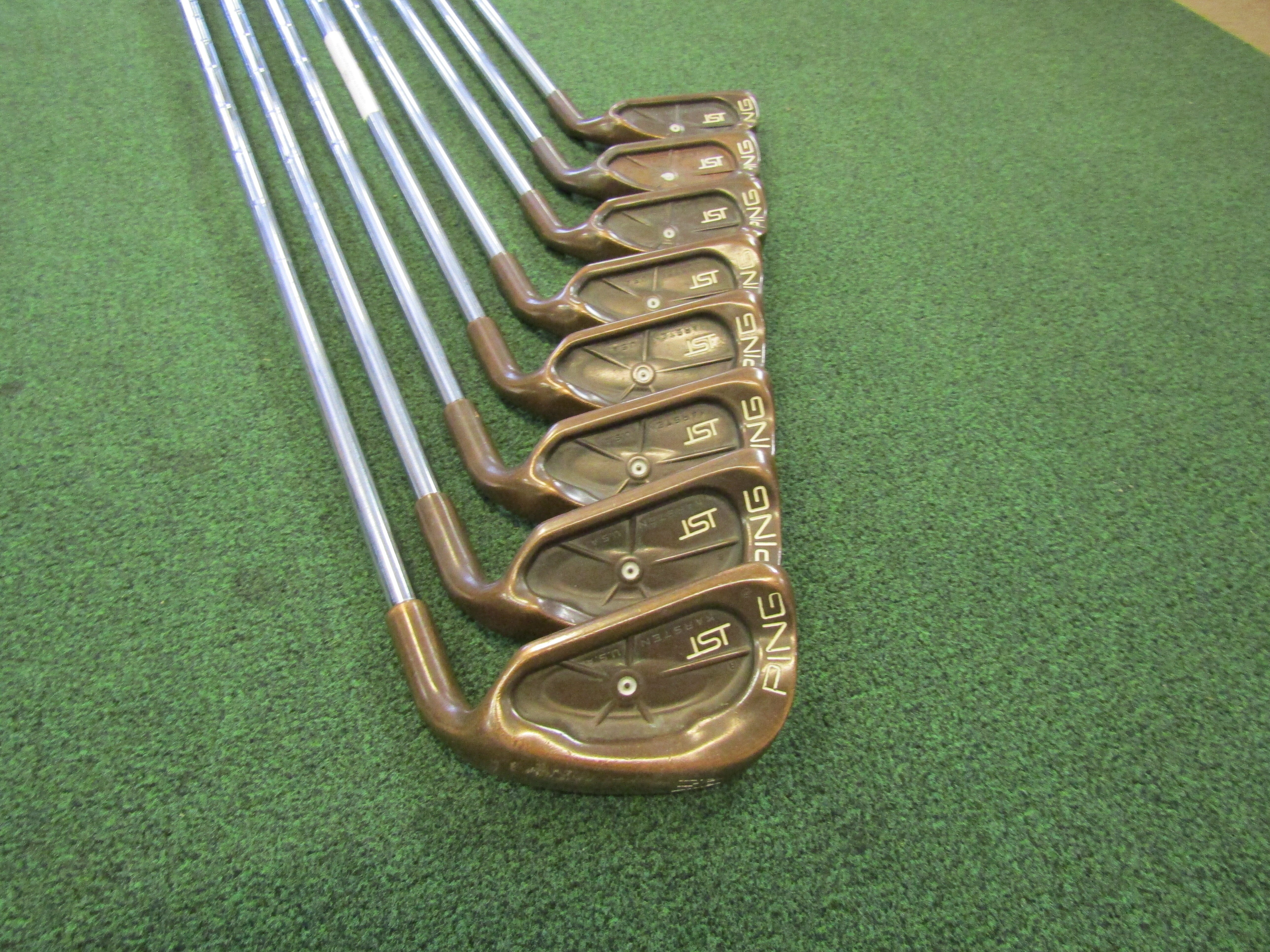 Ping ISI Beryllium Copper White Dot #3-PW 8 pc. Iron Set Stiff Flex Steel Men's Right Pre-Owned Iron Sets Ping 