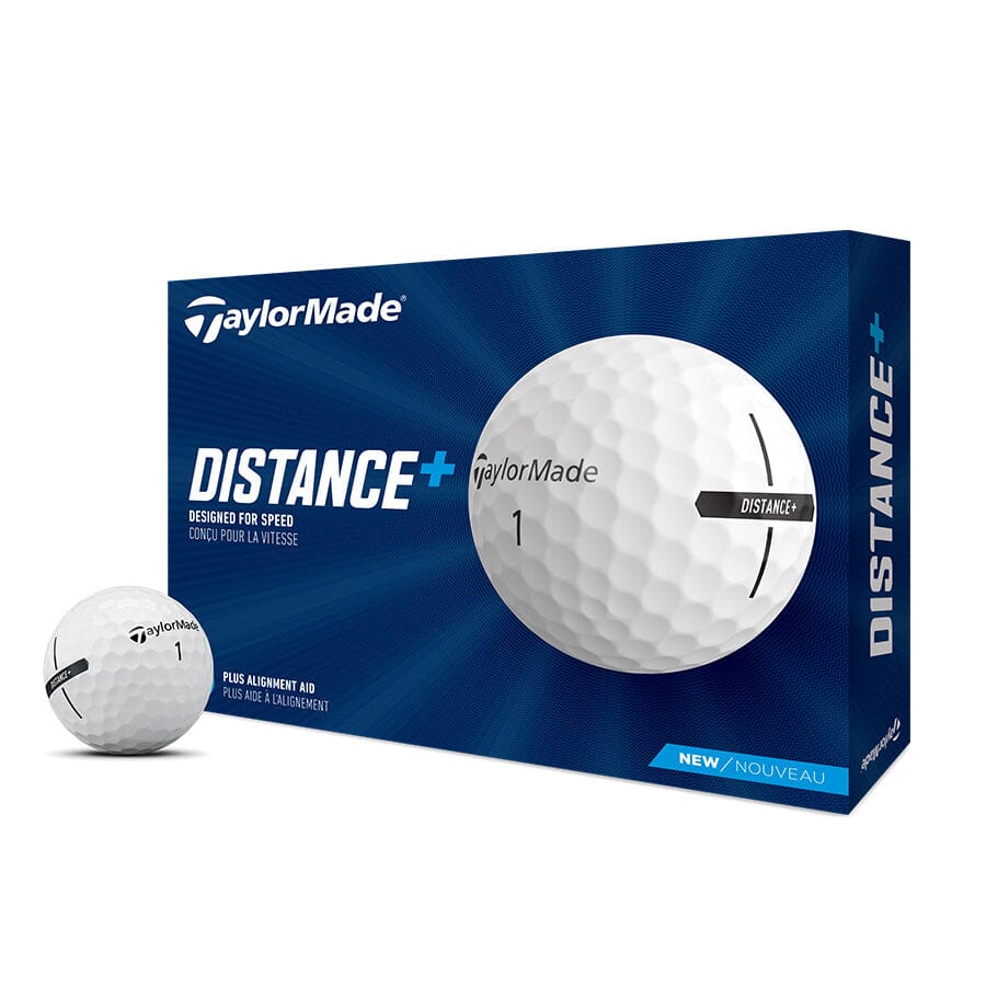 TaylorMade Distance+ Golf Balls Golf Balls TaylorMade Box/12 White 