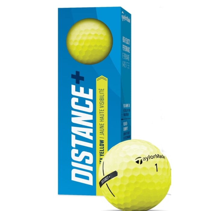 TaylorMade Distance+ Golf Balls Golf Balls TaylorMade Sleeve/3 Yellow 