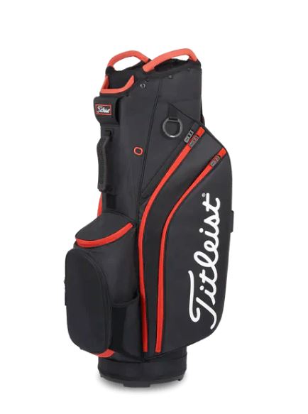 Titleist Cart 14 Lightweight Bag '22 Cart Bag Titleist Black/Black/Red 