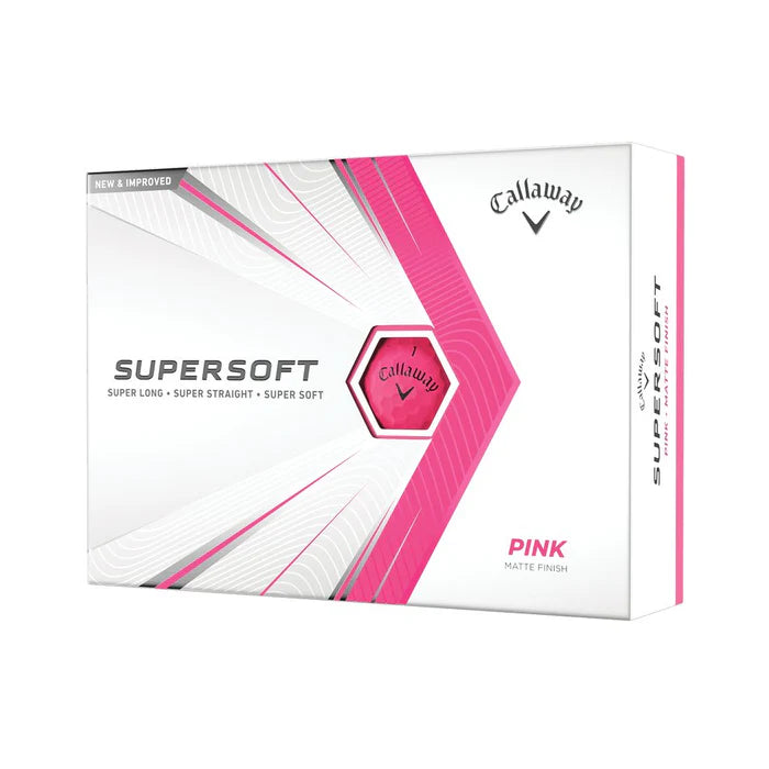 XOUTS Callaway SuperSoft Golf Balls '23 Golf Balls Callaway Matte Pink Box/12 