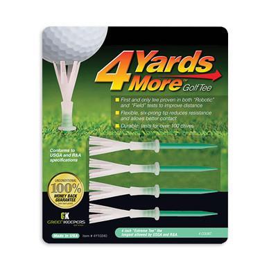 4 Yards More Golf Tee 4 Inch 4 pack Golf Tees TeeMate 4 Yards More 4" 4pk 