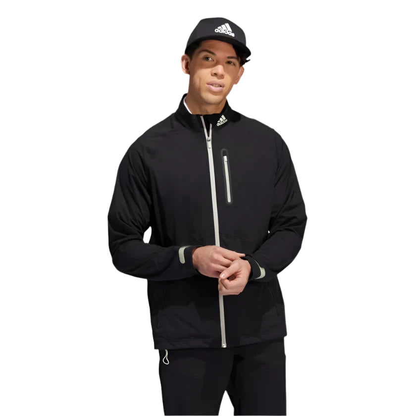 Adidas mens rain jacket black online