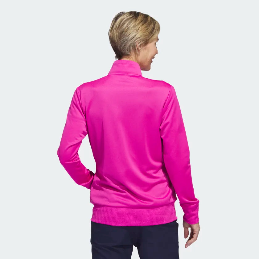 Adidas Textured Full Zip Jacket HS2470 Lucid Fuchsia Golf Stuff 