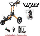 Clicgear Rovic 3 Wheel Push Cart RV1S Golf Stuff - Save on New and Pre-Owned Golf Equipment Peach Frame/Black Wheel 