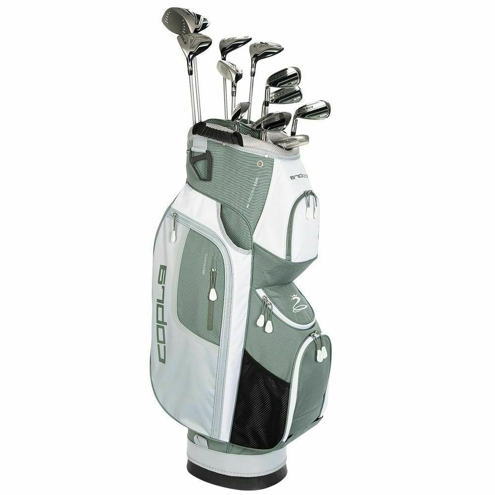 Cobra Fly-XL Women's Package Set Golf Stuff Right/Standard Olive/White Bag - Olive/Black Clubs 