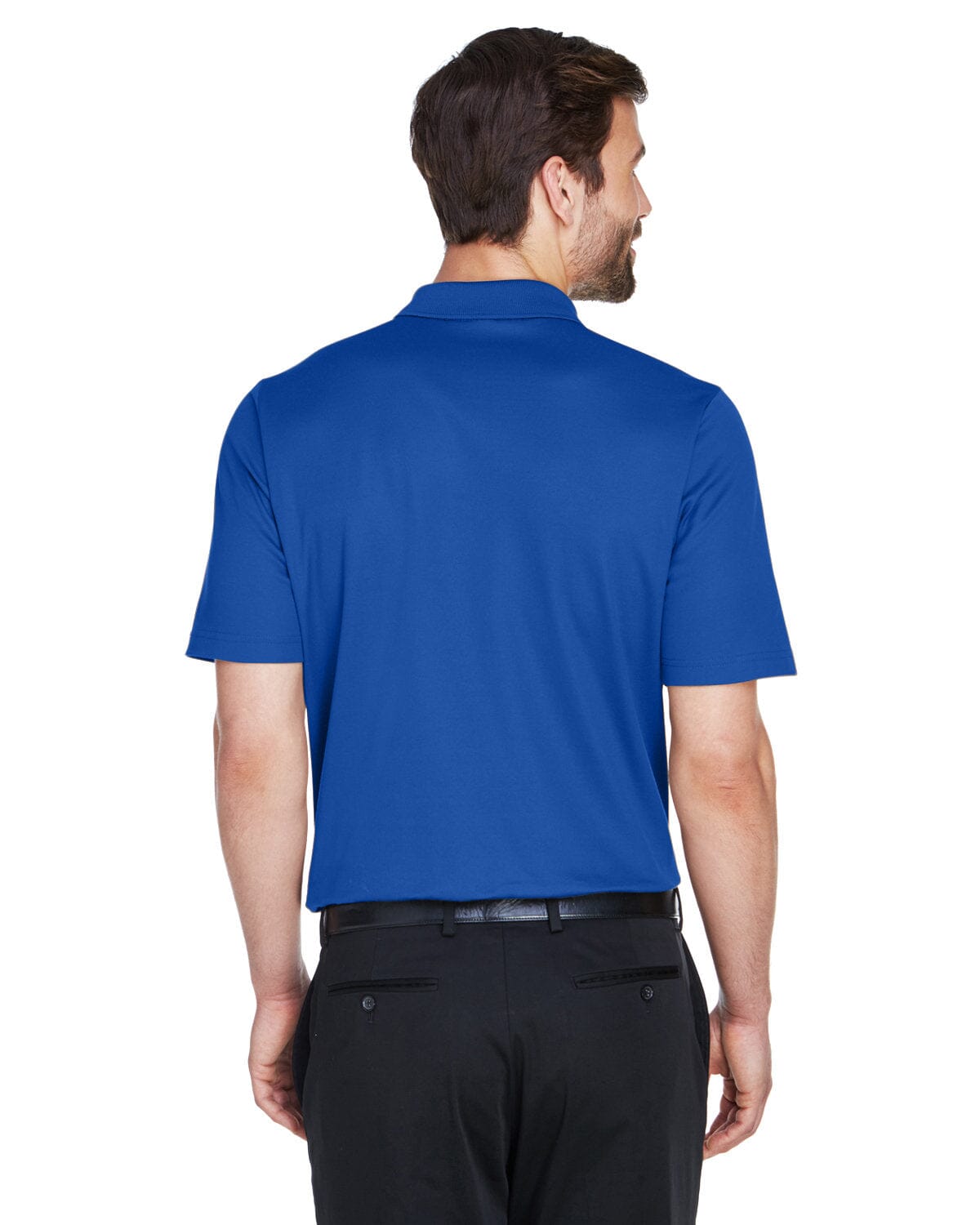 Devon & Jones CrownLux Performance™ Men's Plaited Polo True Royal Golf Stuff 