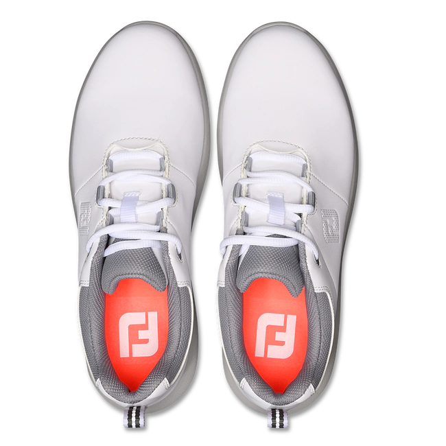 Footjoy Women's eComfort Spiked Golf Shoe White/Gray/LtGray 98640 Golf Stuff - Save on New and Pre-Owned Golf Equipment 