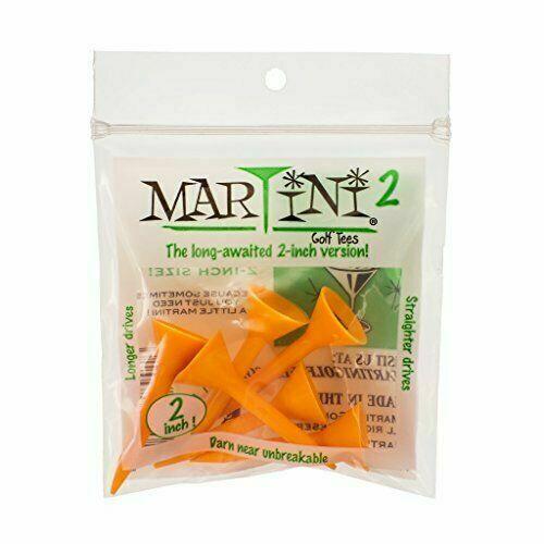 Martini Tees Short 2 Inches Pack of 6 Pcs Golf Stuff - Save on New and Pre-Owned Golf Equipment Orange 