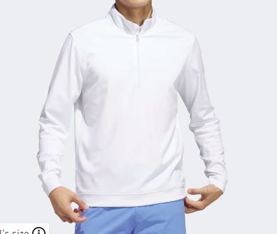 Men's Elevated Golf Sweatshirt White IB4536 SAMPLE Apparel Golf Stuff 