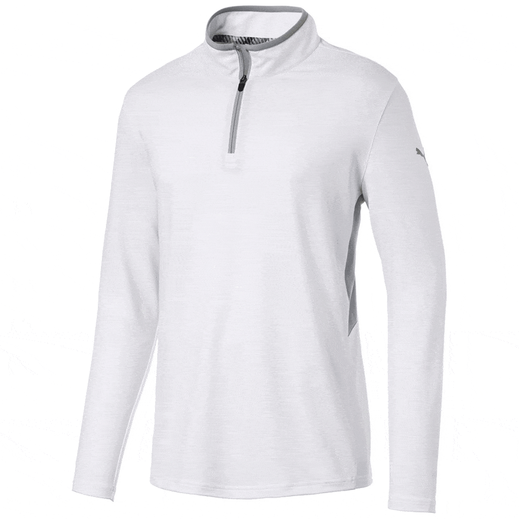 Puma Men's Rotation 1/4 Zip Bright White 57790002 Golf Polo Golf Stuff Small 