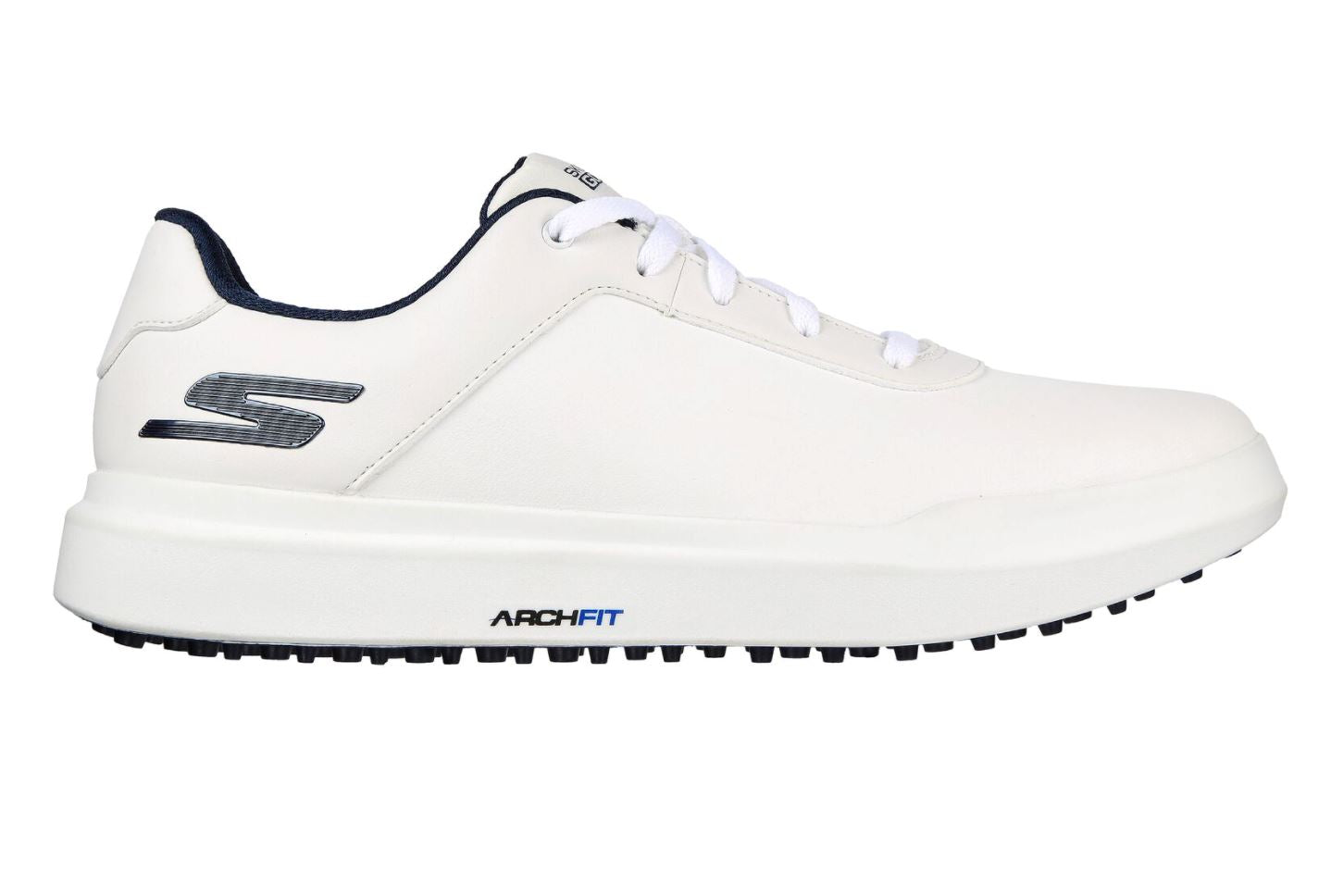 Skechers Go Golf Drive 5 Men's Golf Shoes White/Navy 214037 Golf Stuff 