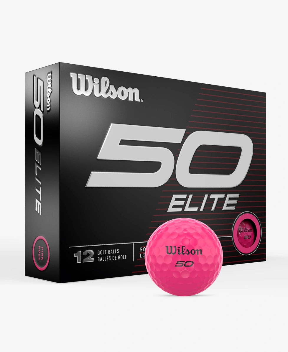 Wilson 50 Elite Golf Balls '23 Golf Stuff - Save on New and Pre-Owned Golf Equipment Pink Box/12 