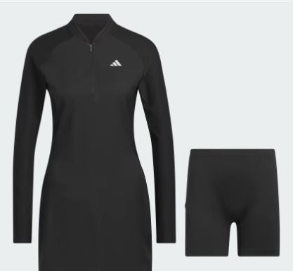 Women's Long Sleeve Golf Dress Black IC3520 Apparel Golf Stuff Extra Small 